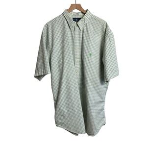 Ralph Lauren Mens‎ Classic Fit Plaid Shirt 2XLT Short Sleeve Casual Button Down